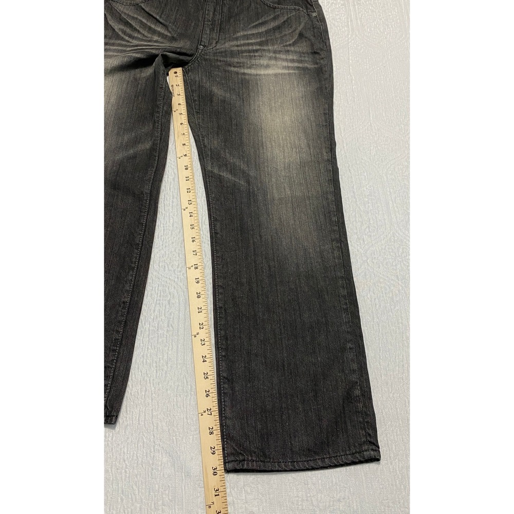 DKNY Jeans Men's Size 38×30 Black Soho Relaxed Wide Leg Whiskers - Picture 8 of 9